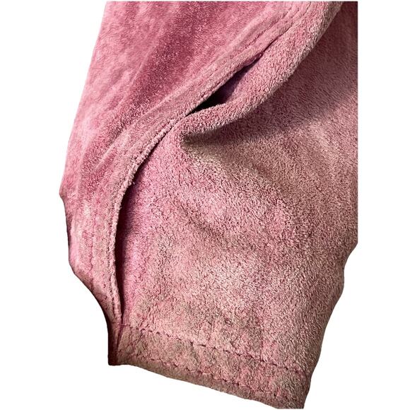 Vintage St John's Bay Woman’s Y2K Washable Suede 100% Leather Jacket Rose Pink - Picture 8 of 12
